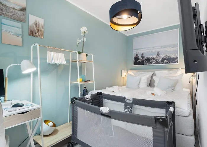 Federnest - Superior-2-zimmer-wohnung - Kingsize Boxspringbett - Home-office Mit Monitor - 11 Min Hbf * Duisburg