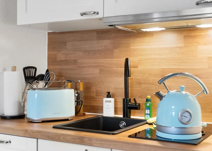 Federnest - Superior-2-zimmer-wohnung - Kingsize Boxspringbett - Home-office Mit Monitor - 11 Min Hbf * Duisburg